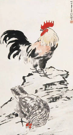 张大千徐悲鸿和刘海粟PK画鸡,俩人画了三只,竟输给两只炸毛鸡!