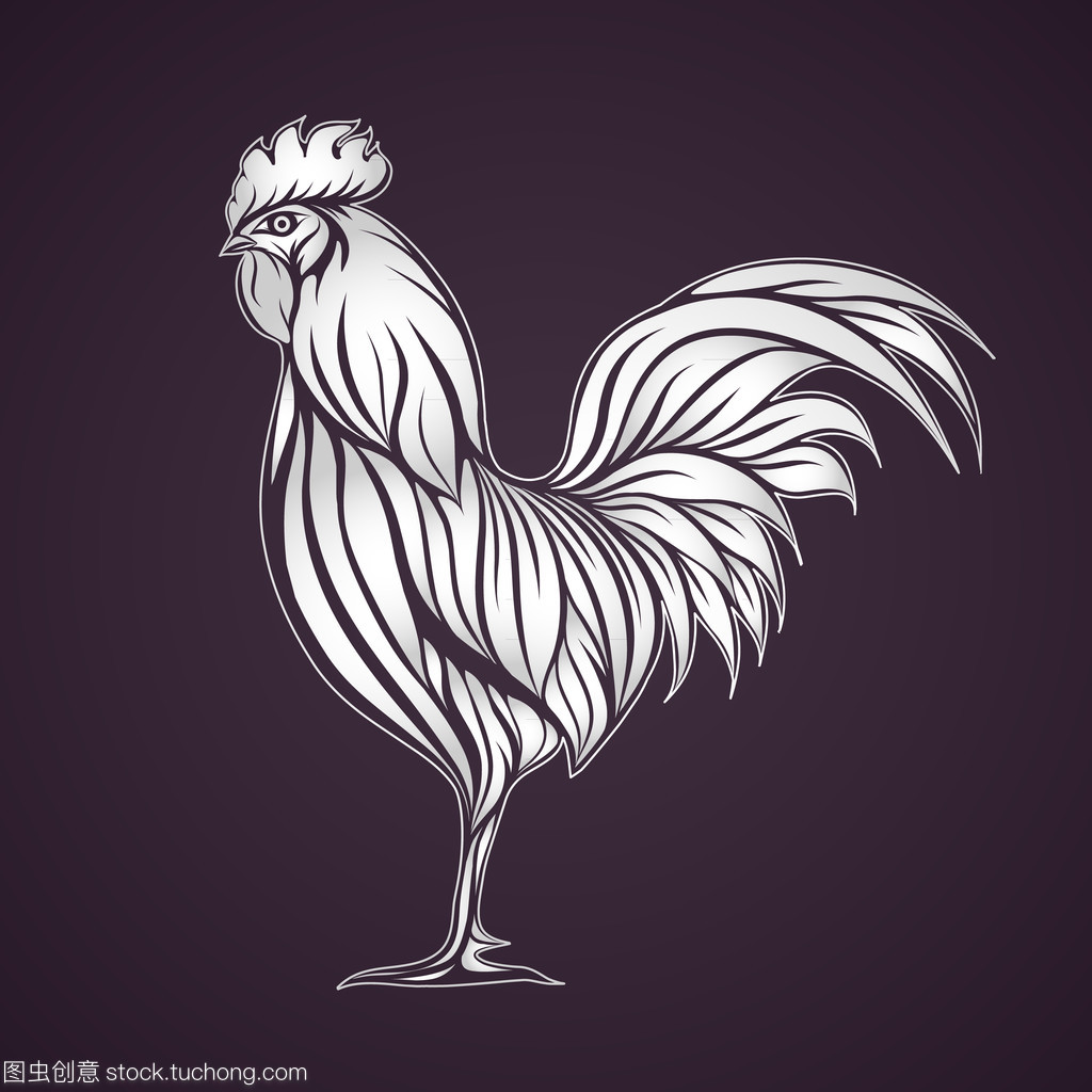 鸡标志矢量